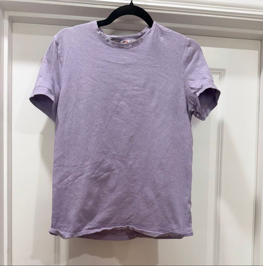 Joseph Abboud Mens Purple Slim Fit Crewneck Short Sleeve T-Shirt Size Medium M